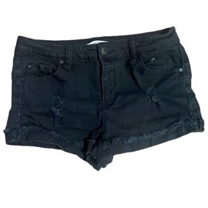 CELEBRITY PINK Honey Shorts Women 7 distressed denim cuffed Y2K edgy festival